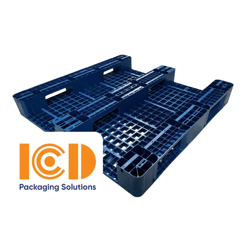 Pallet Nhựa ICD 3 Chân EMV1212B2 KT1200x1200x155mm xanh