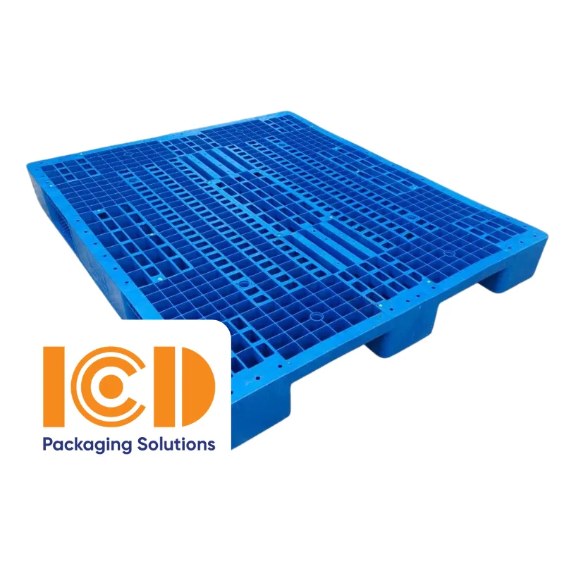 Pallet nhựa 3 chân ICD–EHV1214B2 KT1200x1400x150mm xanh