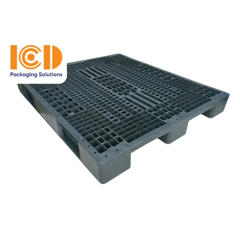 Pallet nhựa 3 chân ICD–EHV1214B2 KT1200x1400x150mm đen