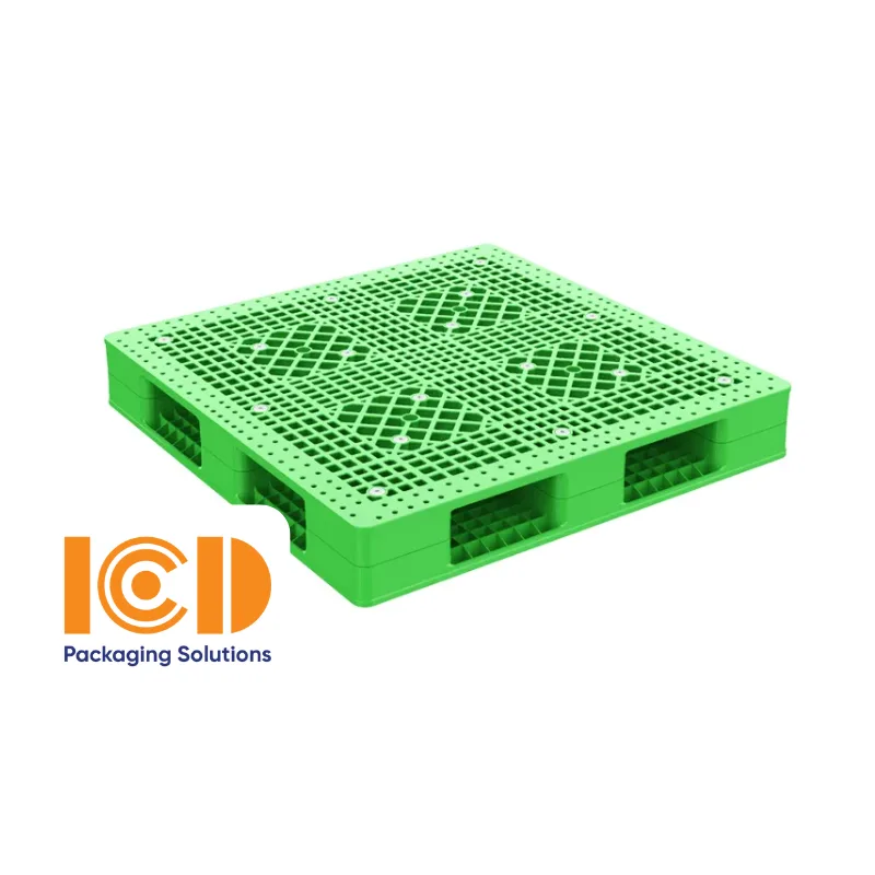Pallet nhựa mặt kín ICD PLR4–1278 KT1200x1200x150mm
