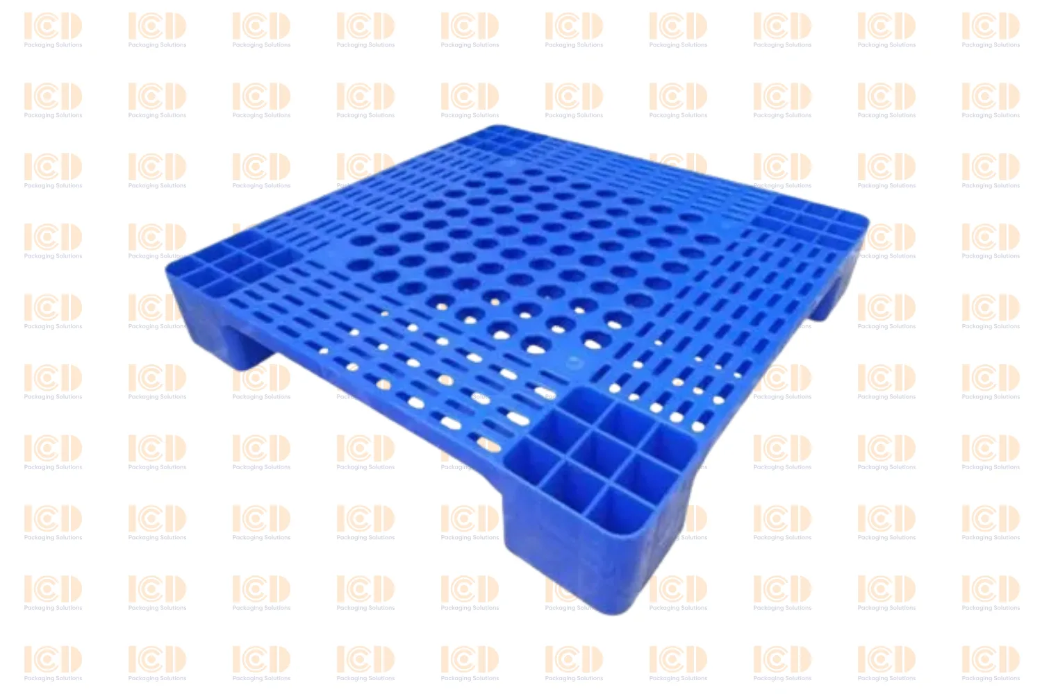 Pallet Nhựa Lót Sàn 4 chân gù mặt lưới KT 600x600x100 mm màu xanh