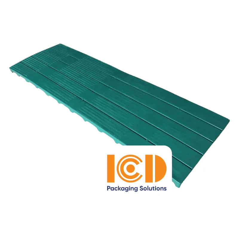 Pallet nhựa lót sàn không chân 1800x600x50 mm màu xanh lá