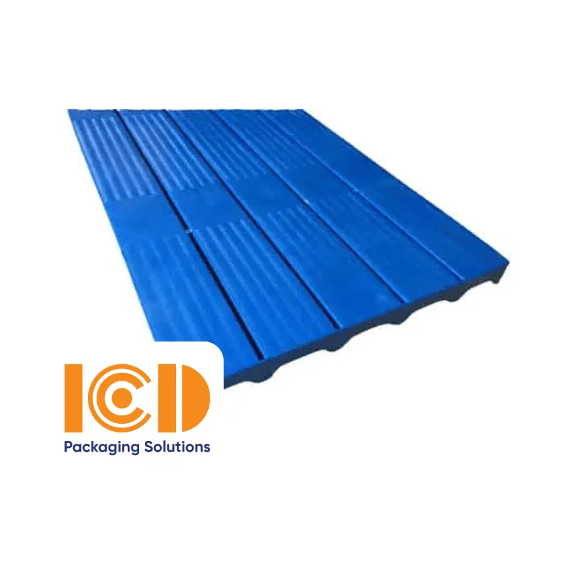 Pallet nhựa lót sàn không chân 800x600x50 mm màu xanh dương