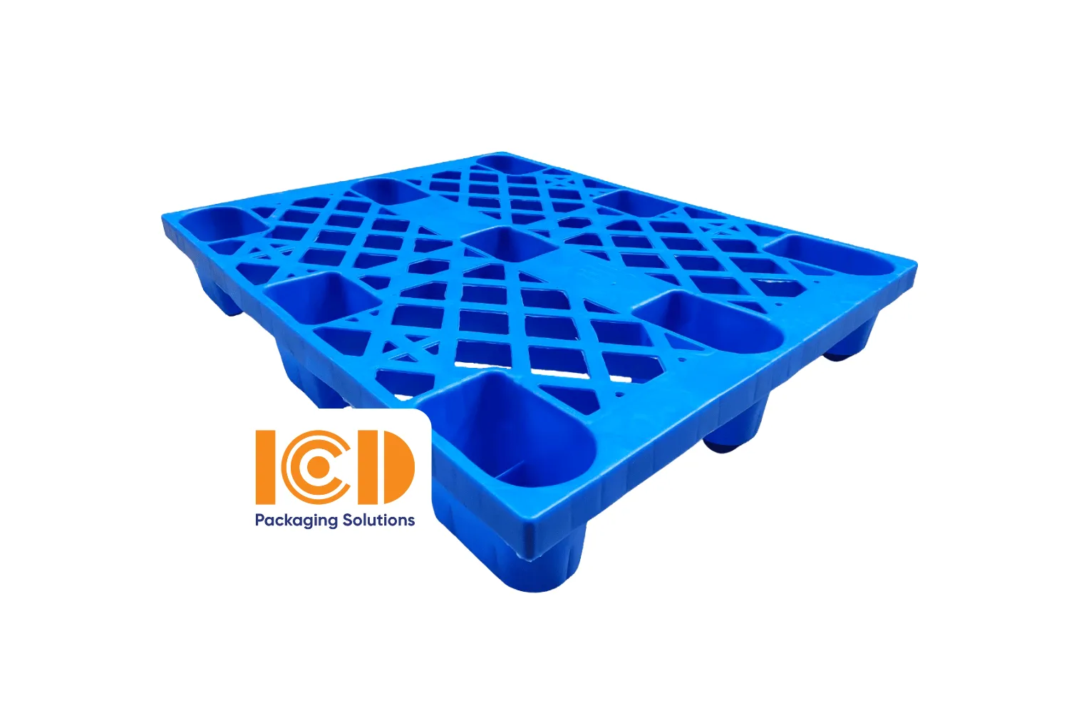 Pallet nhựa cốc ICD KT 1000x800x140mm xanh dương