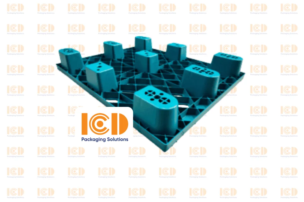 Pallet nhựa cốc ICD KT 1000x800x140mm xanh lá