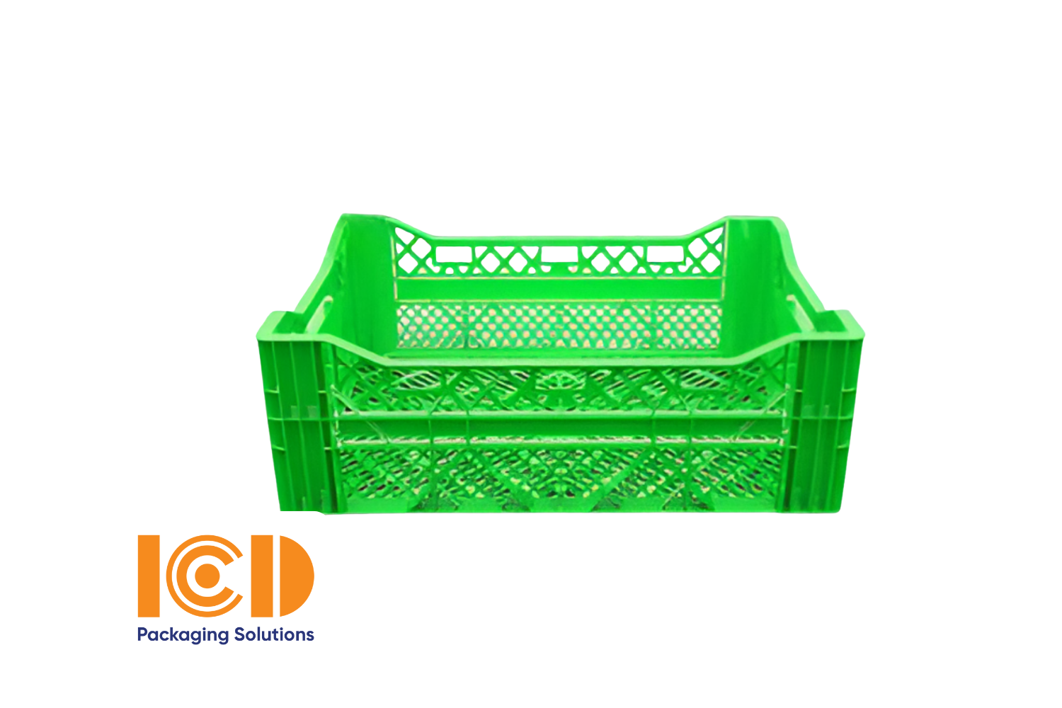 Thùng nhựa ICD KT 595x400x190 mm xanh, vàng kích thước 595x400x190 mm