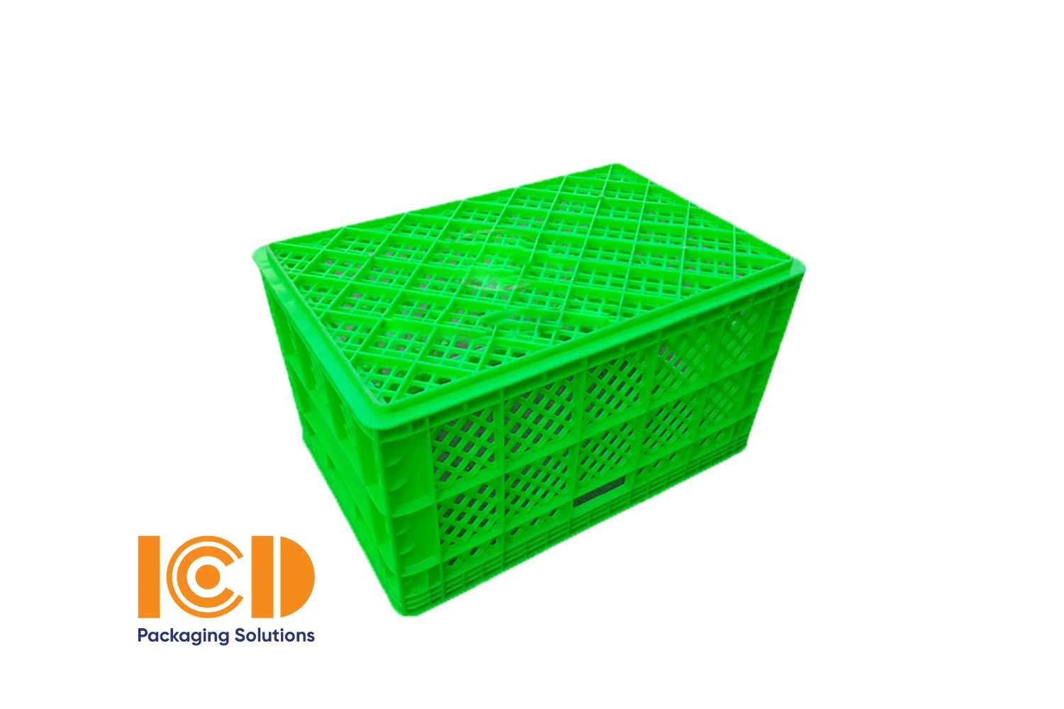 Thùng nhựa ICD  KT 560x375x300 mm màu xanh lá cây