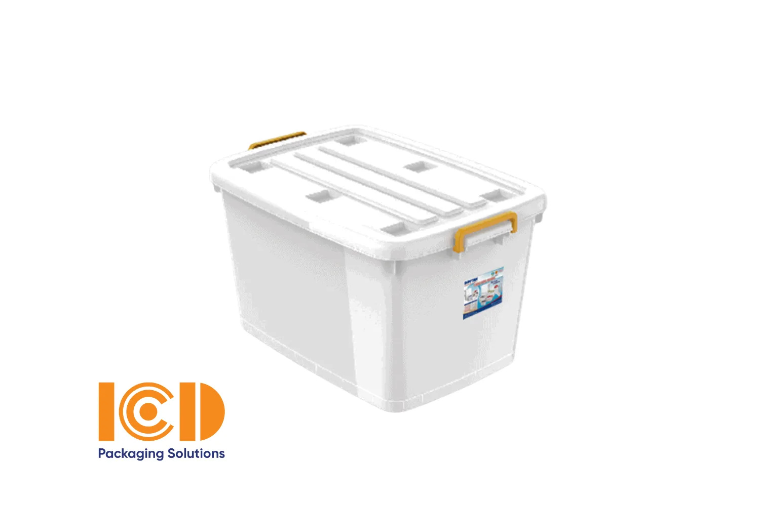 Thùng nhựa có nắp 90L vuông đa năng ICD - No.747