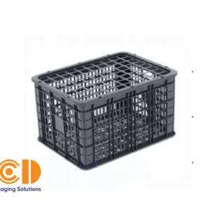 Sọt nhựa đen đựng trái cây, rổ xoài, rau củ kích thước 510x390x300 mm