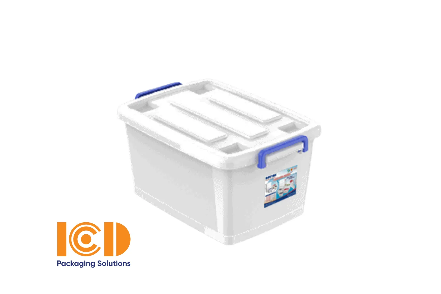 Thùng nhựa có nắp 30L vuông ICD- No.750