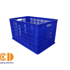 Sóng hở, sọt nhựa, thùng nhựa hở màu xanh ICD KT 780x500x430 mm