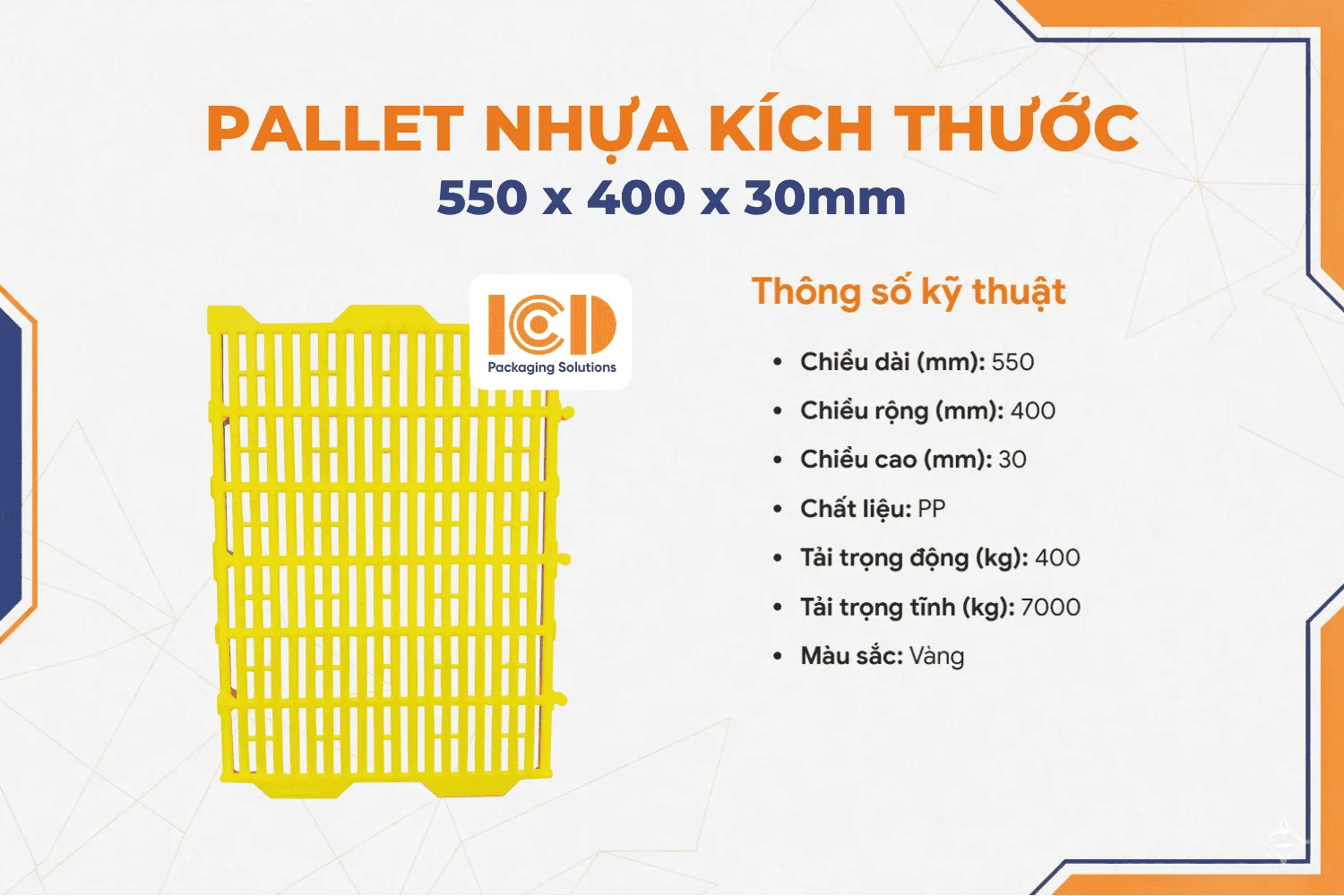 Sàn chó ICD KT550 x 400 x 30mm