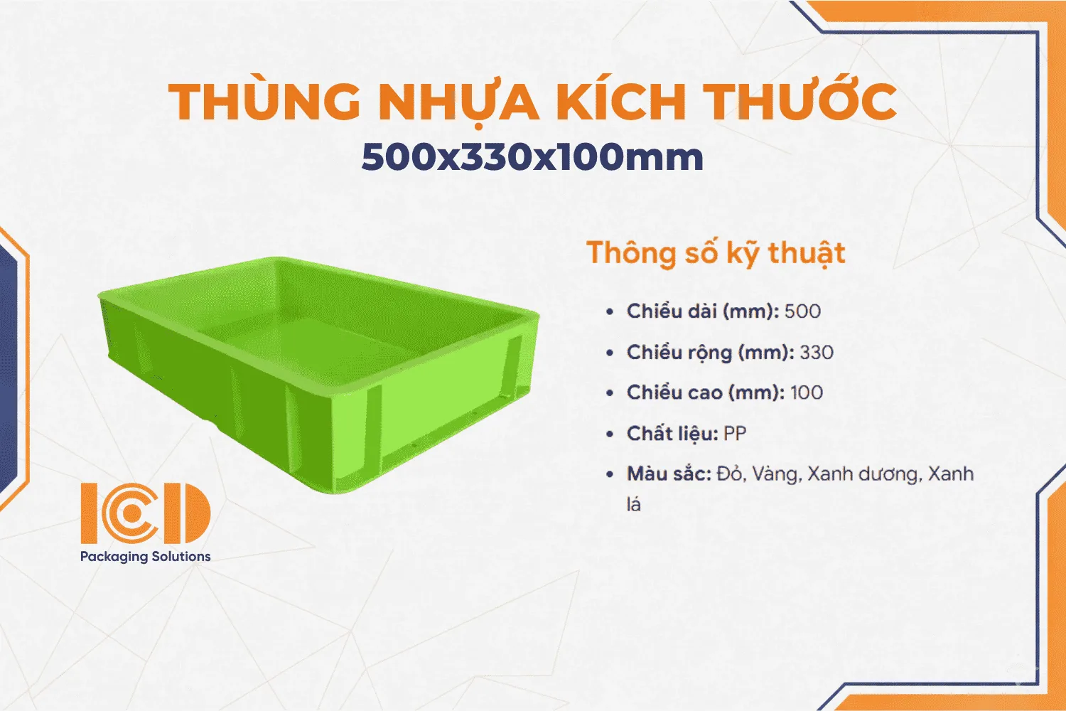 Thùng nhựa ICD TPP 332 giá rẻ