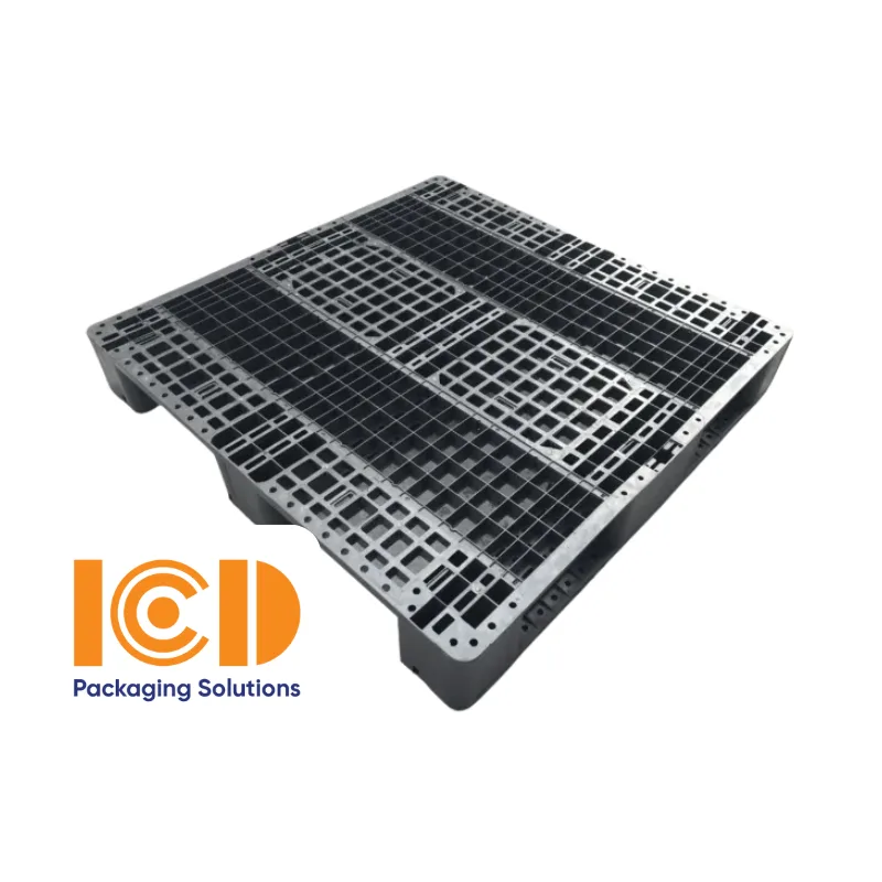 Pallet Nhựa ICD 3 Chân IPS EMV1111 VN RB KT1100x1100x150mm đen
