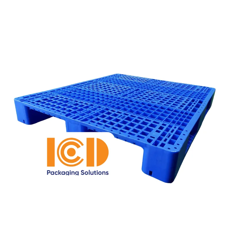 Pallet 3 chân ICD EMV1311B2 KT1300x1100x155mm xanh