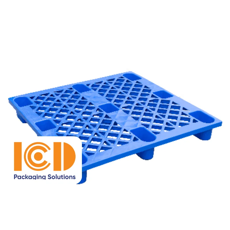 Pallet nhựa cốc ICD C140-2  KT 1100x1100x140mm Xanh