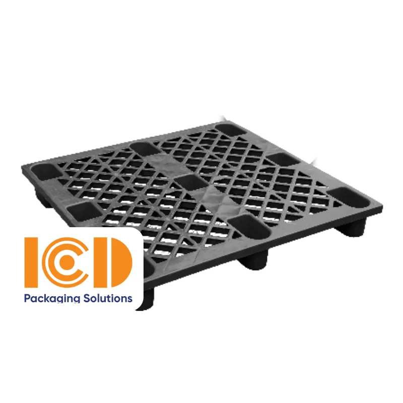 Pallet nhựa cốc ICD C145-3 KT1200x1000x145 Đen