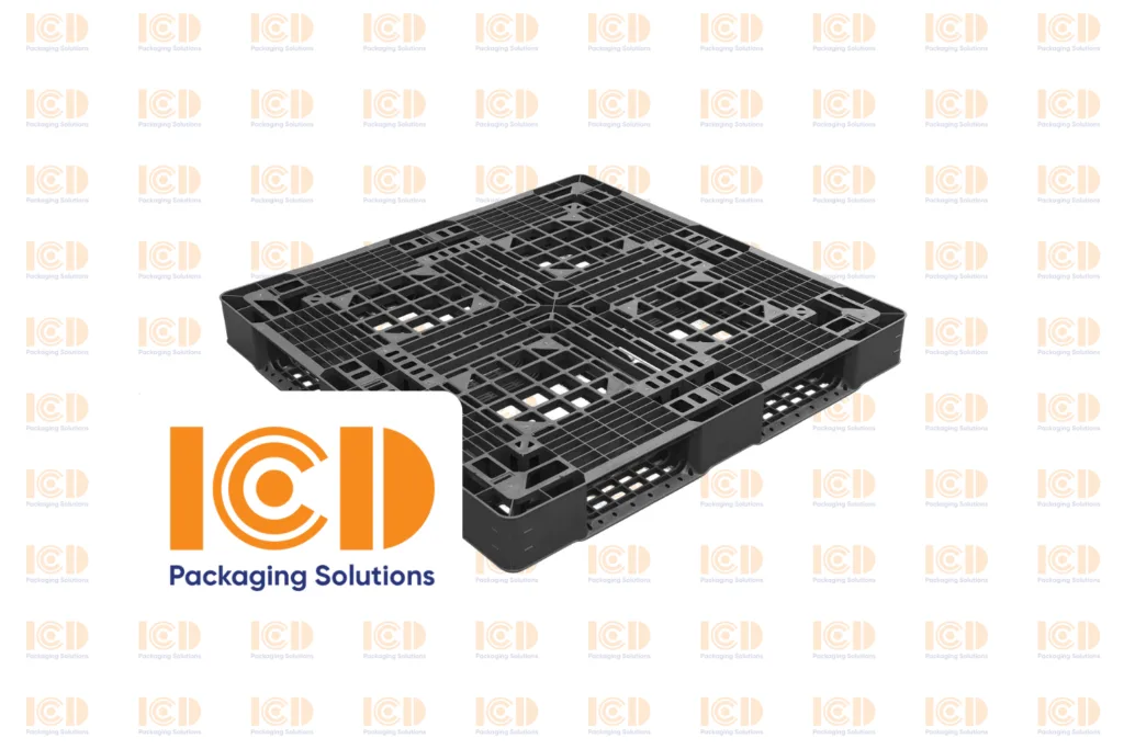 Pallet nhựa ICD KT 1100x1100x120 mm đen