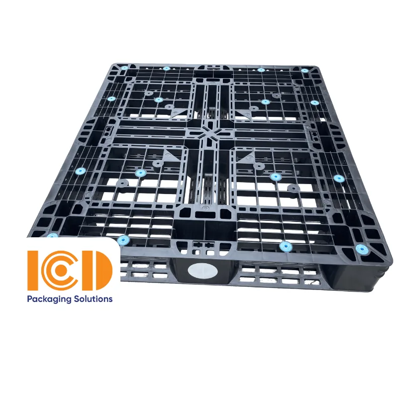 Pallet Nhựa ICD cũ D4-1011-3 KT 1100x1000x150mm Màu đen
