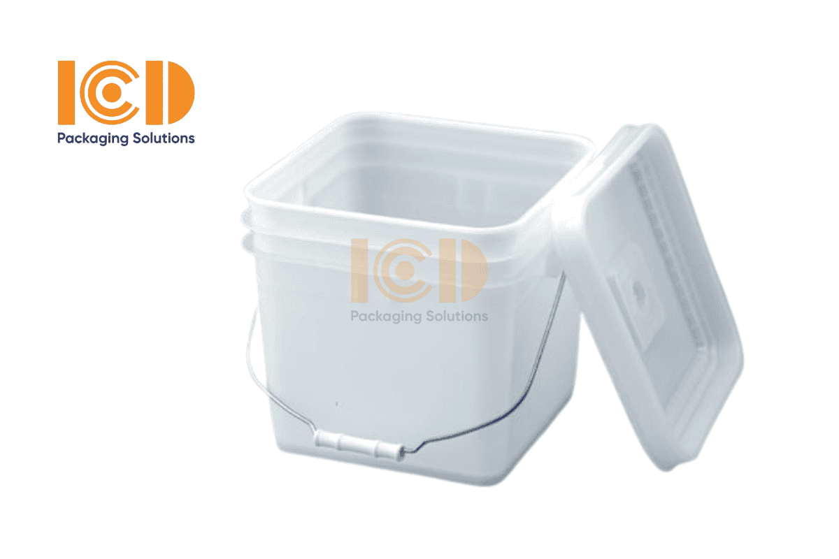 Thùng nhựa vuông 10 lít kích thước 265 x 265 x 240 mm