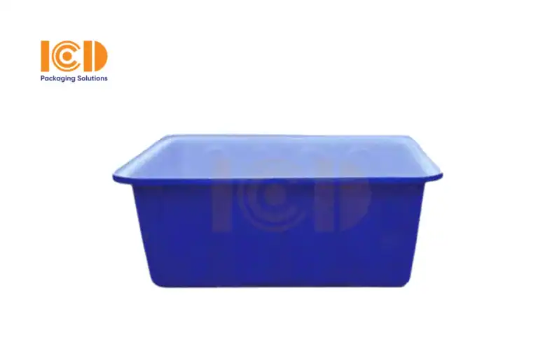 Thùng nhựa vuông 300 lít màu xanh dương