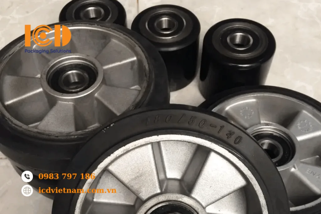 bánh xe nâng tay cao su