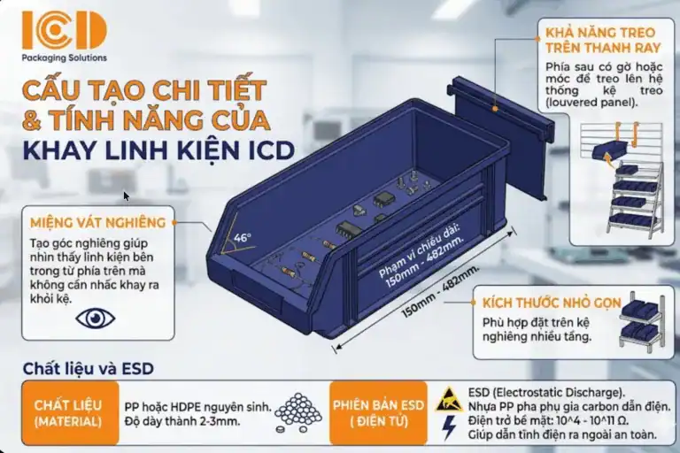 Cấu tạo chi tiết và tính năng khay linh kiện ICD
