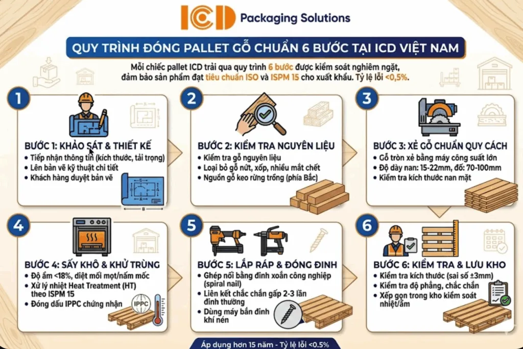quy trình đóng pallet gỗ