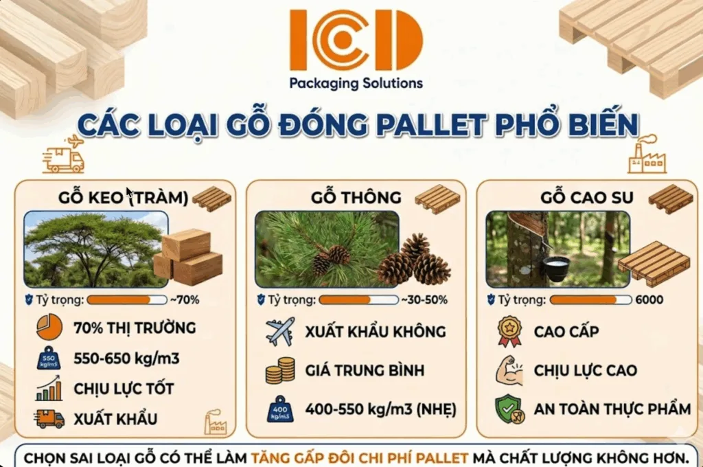 các loại gỗ đóng pallet