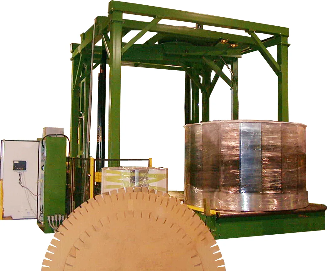 Slip sheet đặt trước khối hàng đã quấn màng