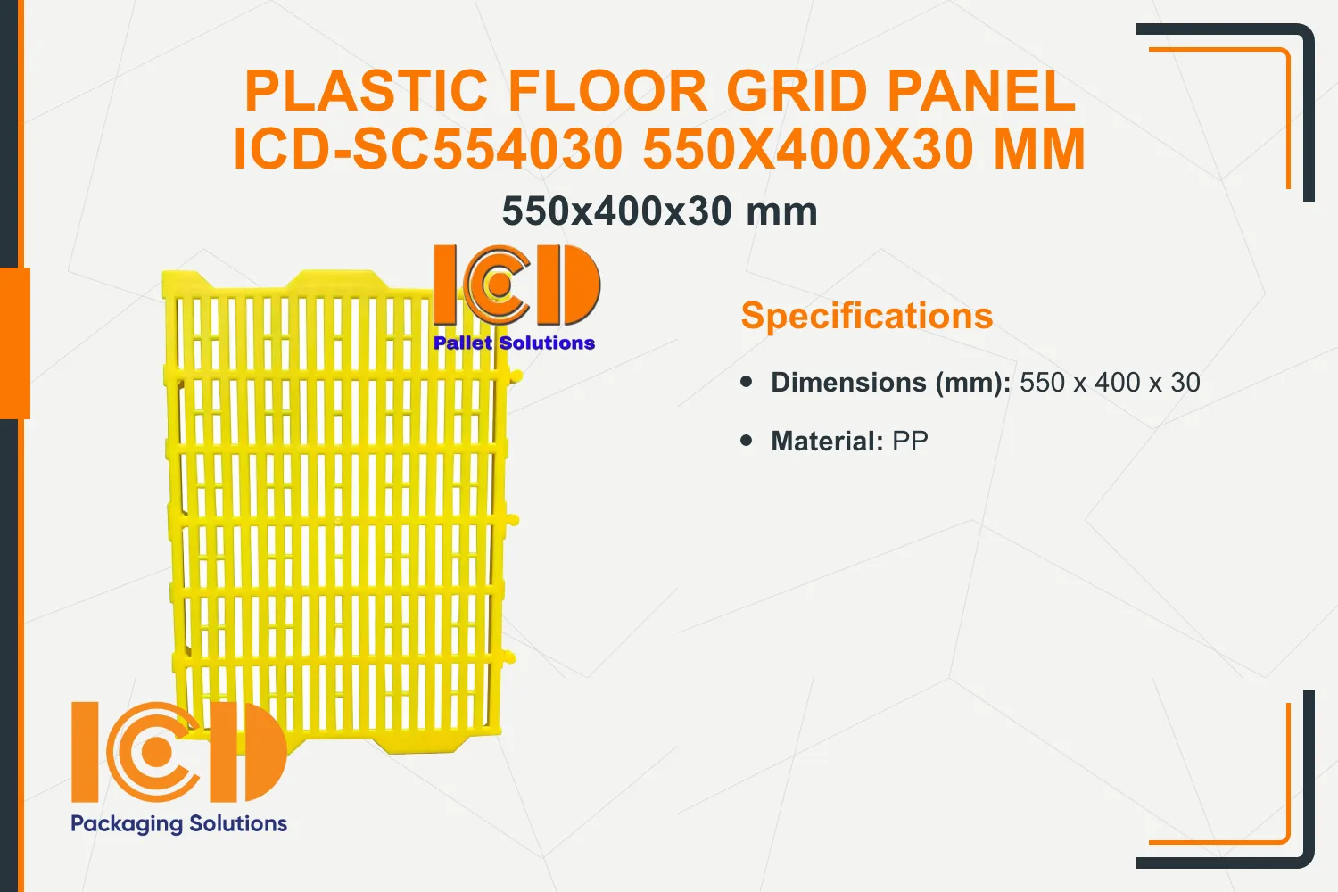 Plastic Floor Grid Panel ICD-SC554030 550x400x30 mm