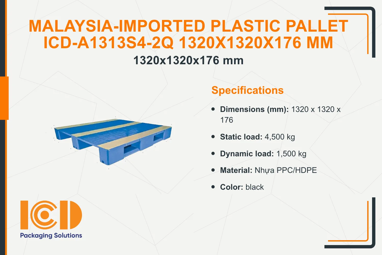 Plastic Pallet for ASRS Racking Imported from Malaysia - ICD