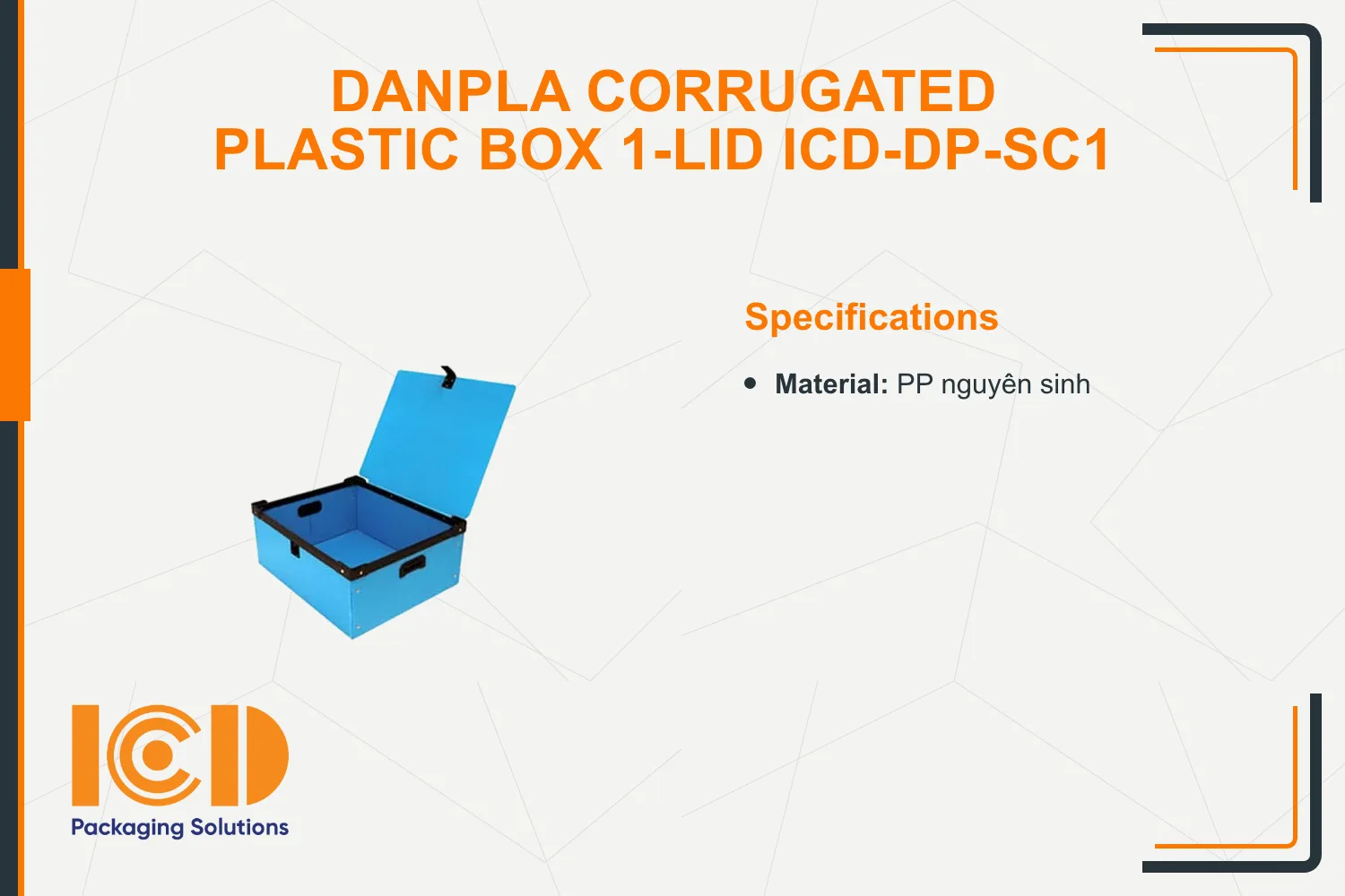 Danpla Corrugated Plastic Box 1-lid ICD-DP-SC1