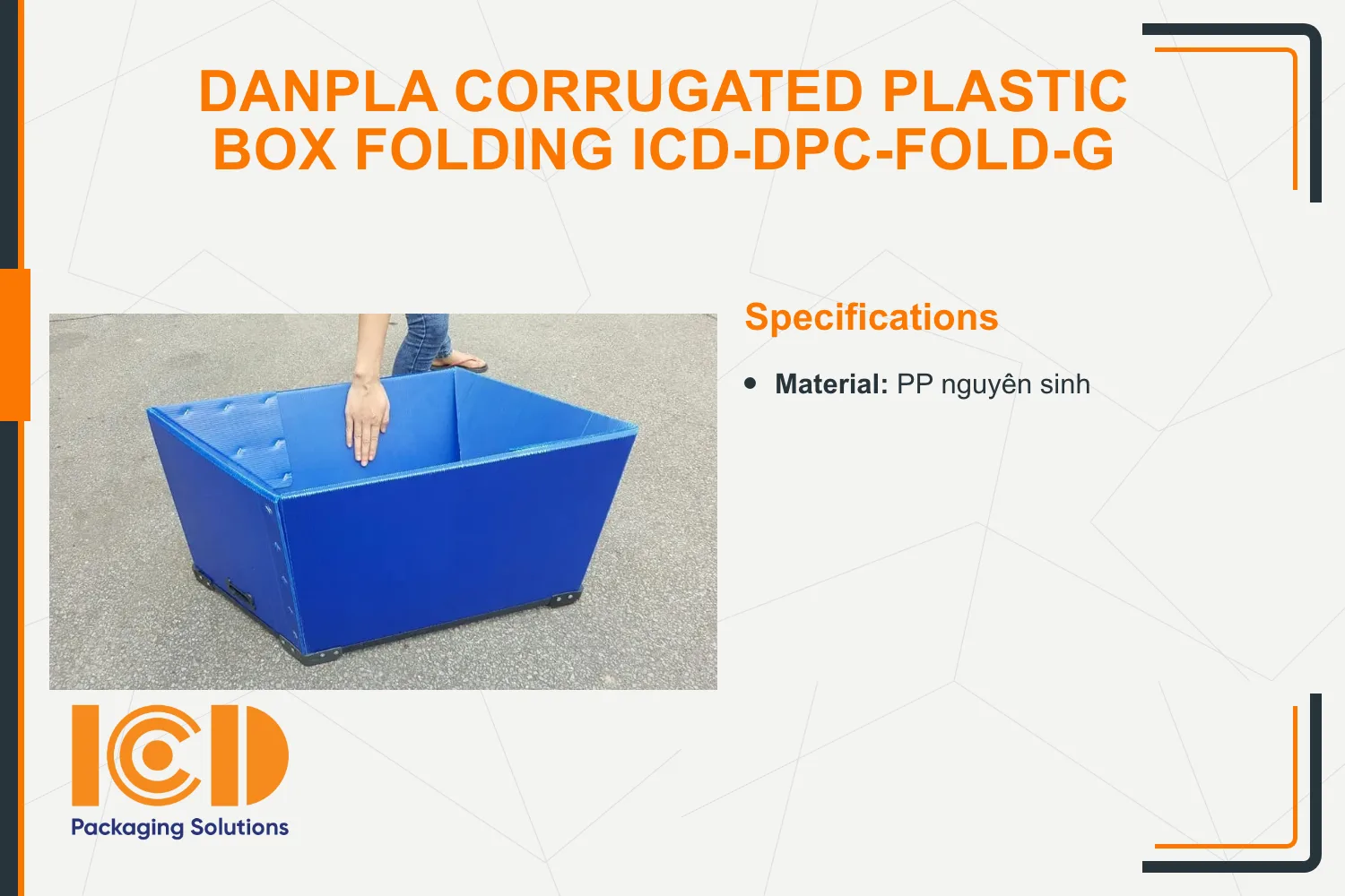 Danpla Corrugated Plastic Box folding ICD-DPC-FOLD-G