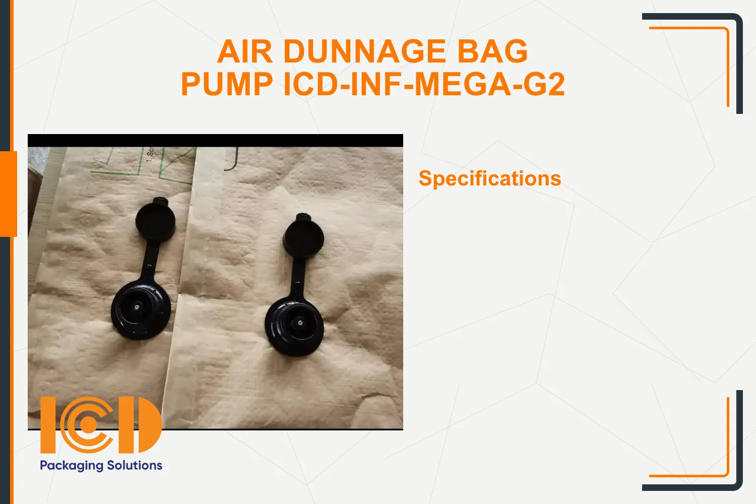 Air Dunnage Bag Pump ICD-INF-MEGA-G2