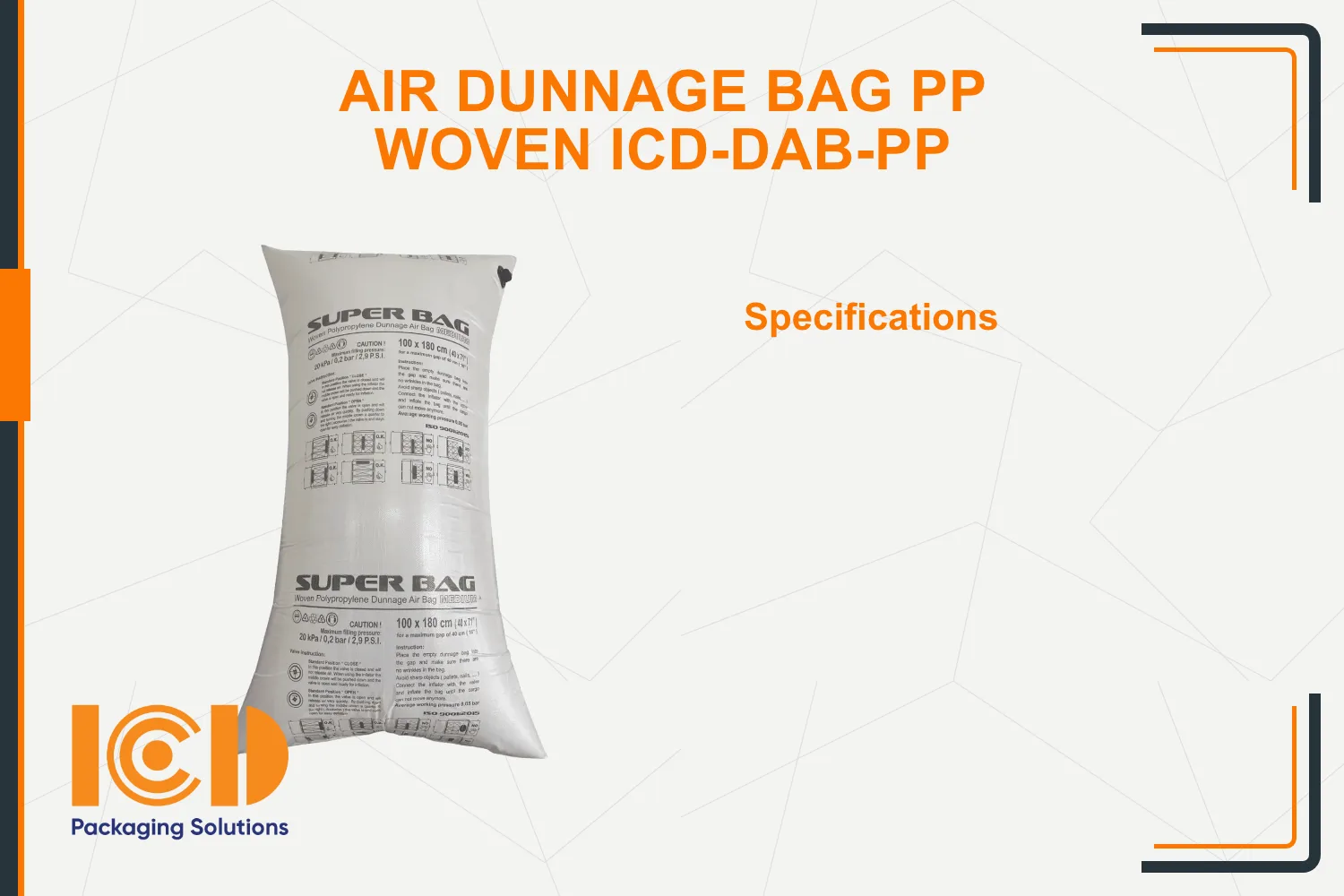Air Dunnage Bag PP woven ICD-DAB-PP