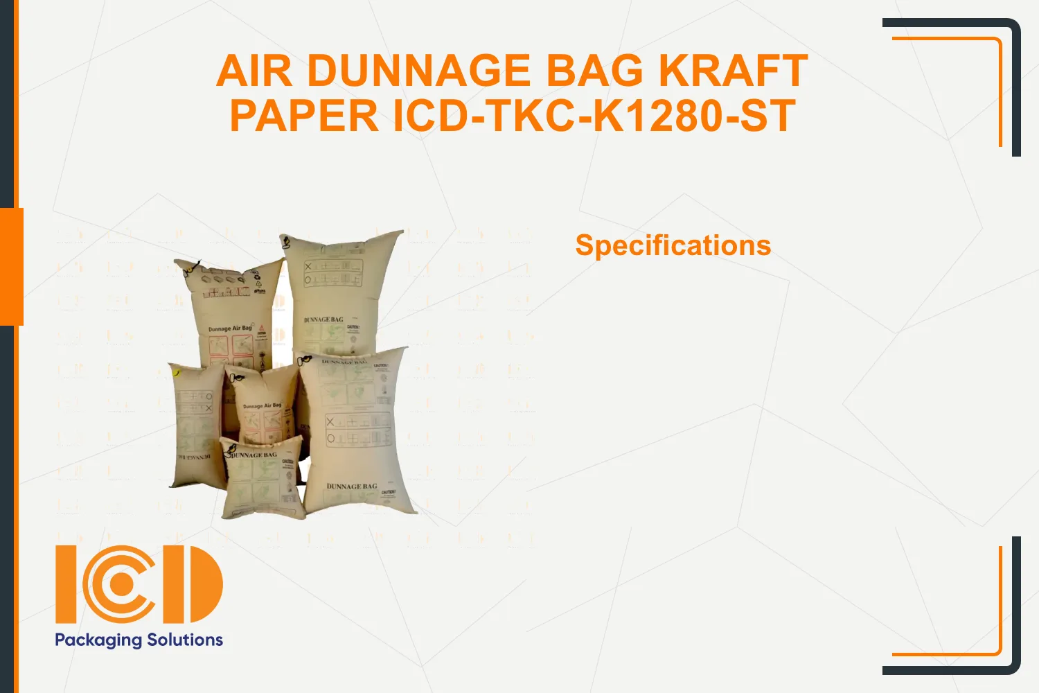 Air Dunnage Bag kraft paper ICD-TKC-K1280-ST