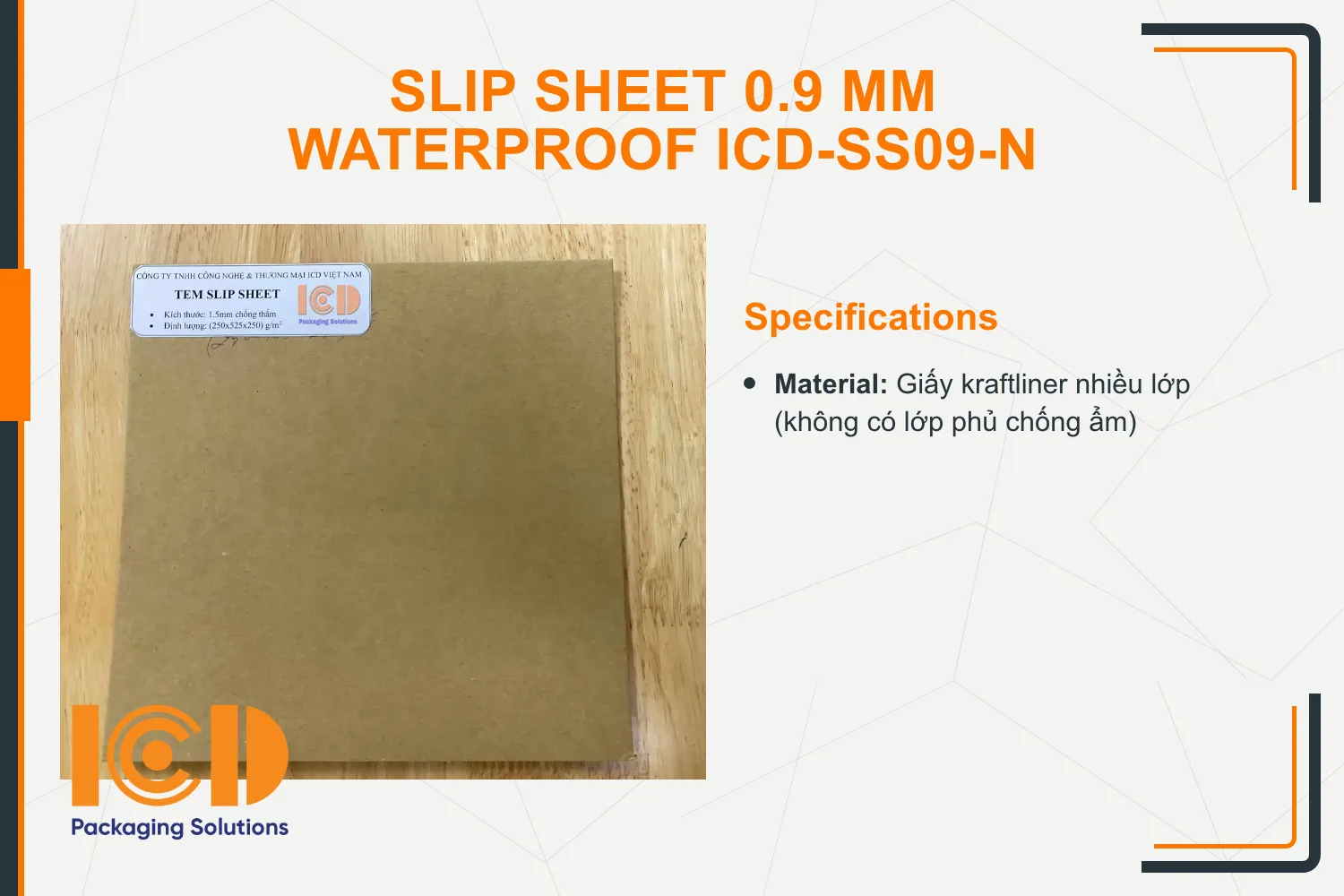 Slip Sheet 0.9 mm waterproof ICD-SS09-N