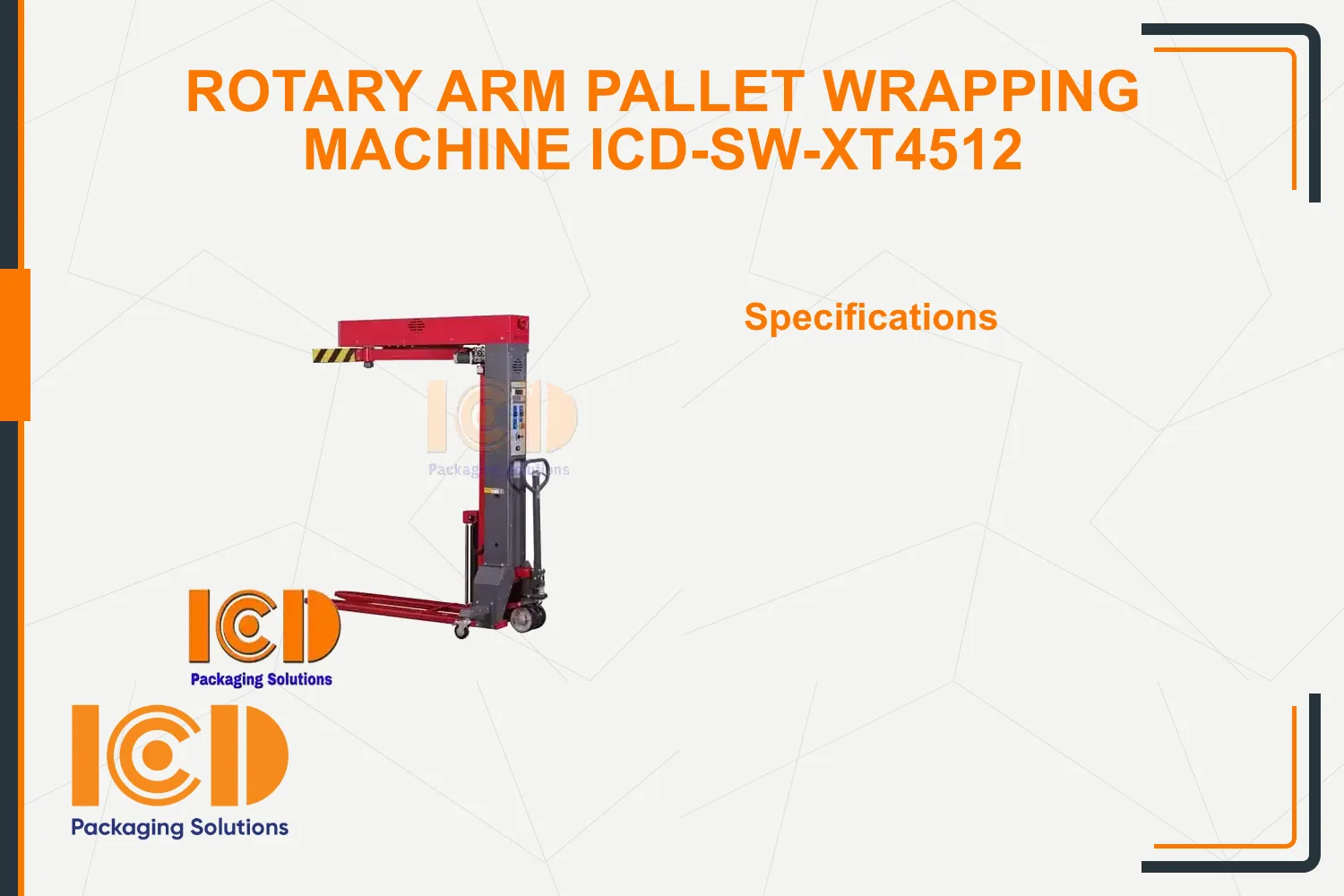 Rotary Arm Pallet Wrapping Machine ICD-SW-XT4512