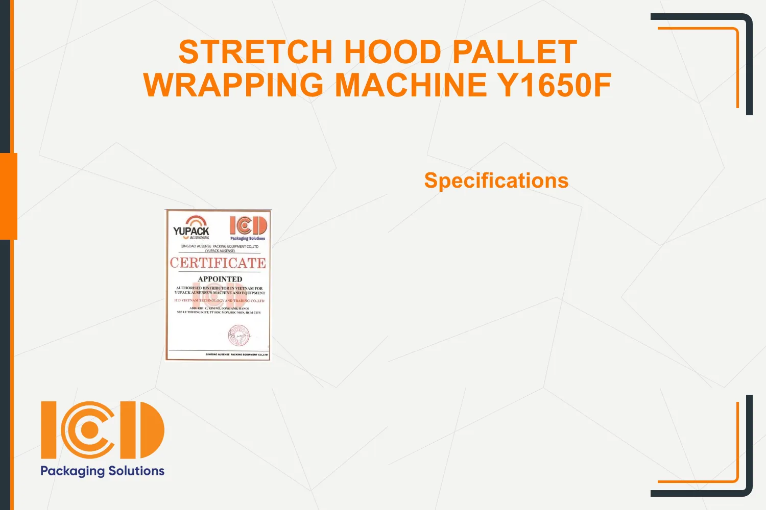 Stretch Hood Pallet Wrapping Machine Y1650F