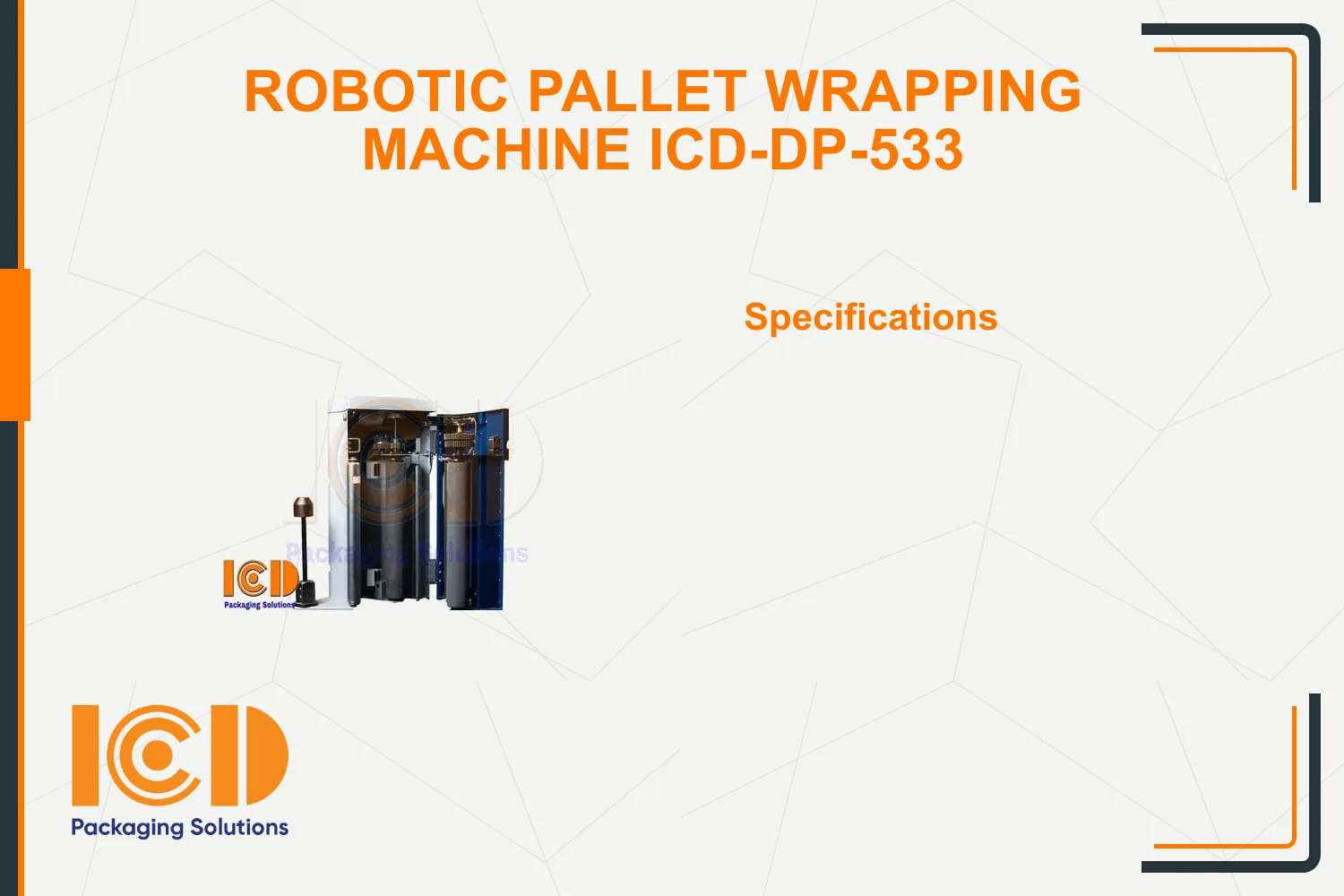 Robotic Pallet Wrapping Machine ICD-DP-533