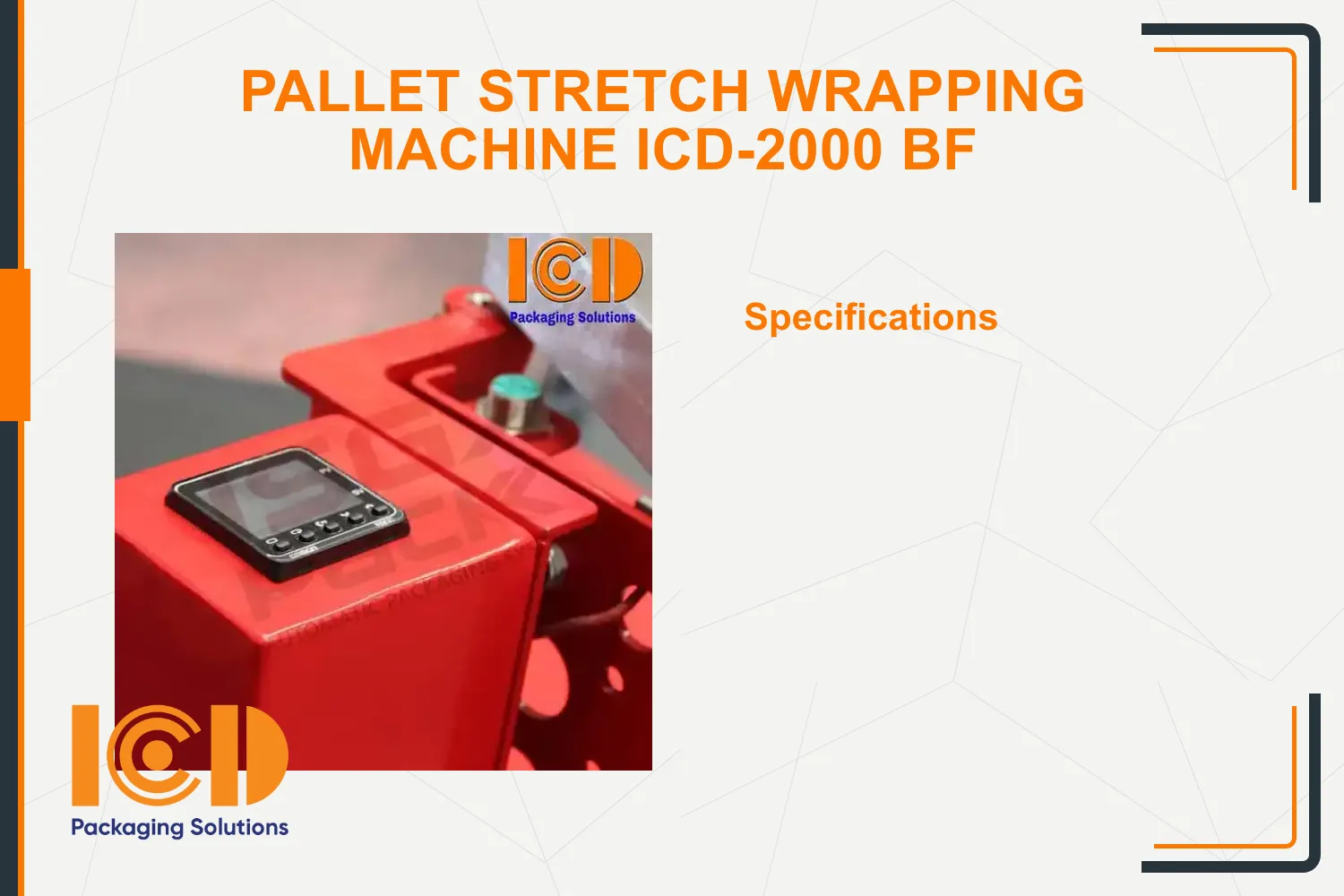 Pallet Stretch Wrapping Machine ICD-2000 BF