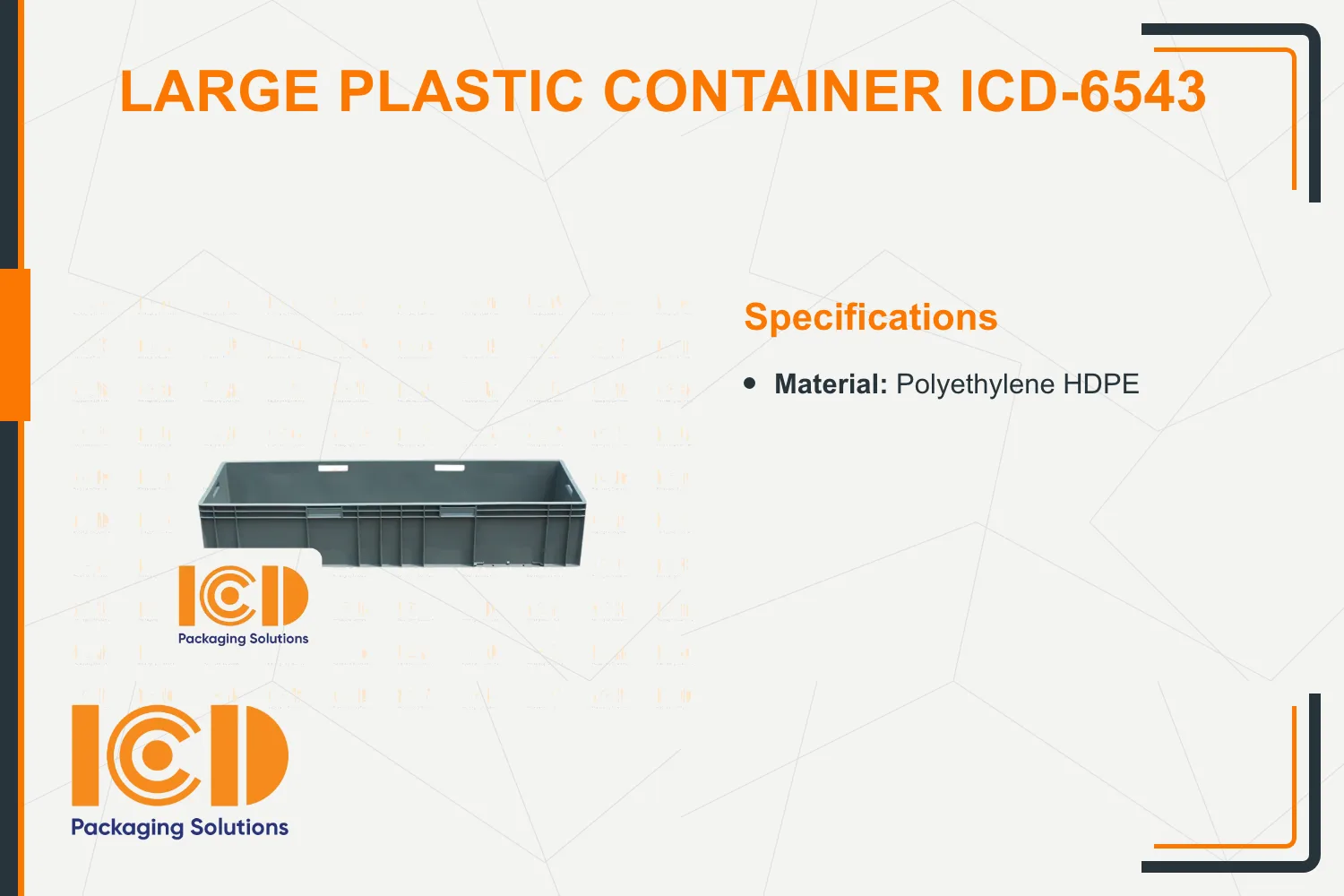 Large Plastic Container ICD-6543