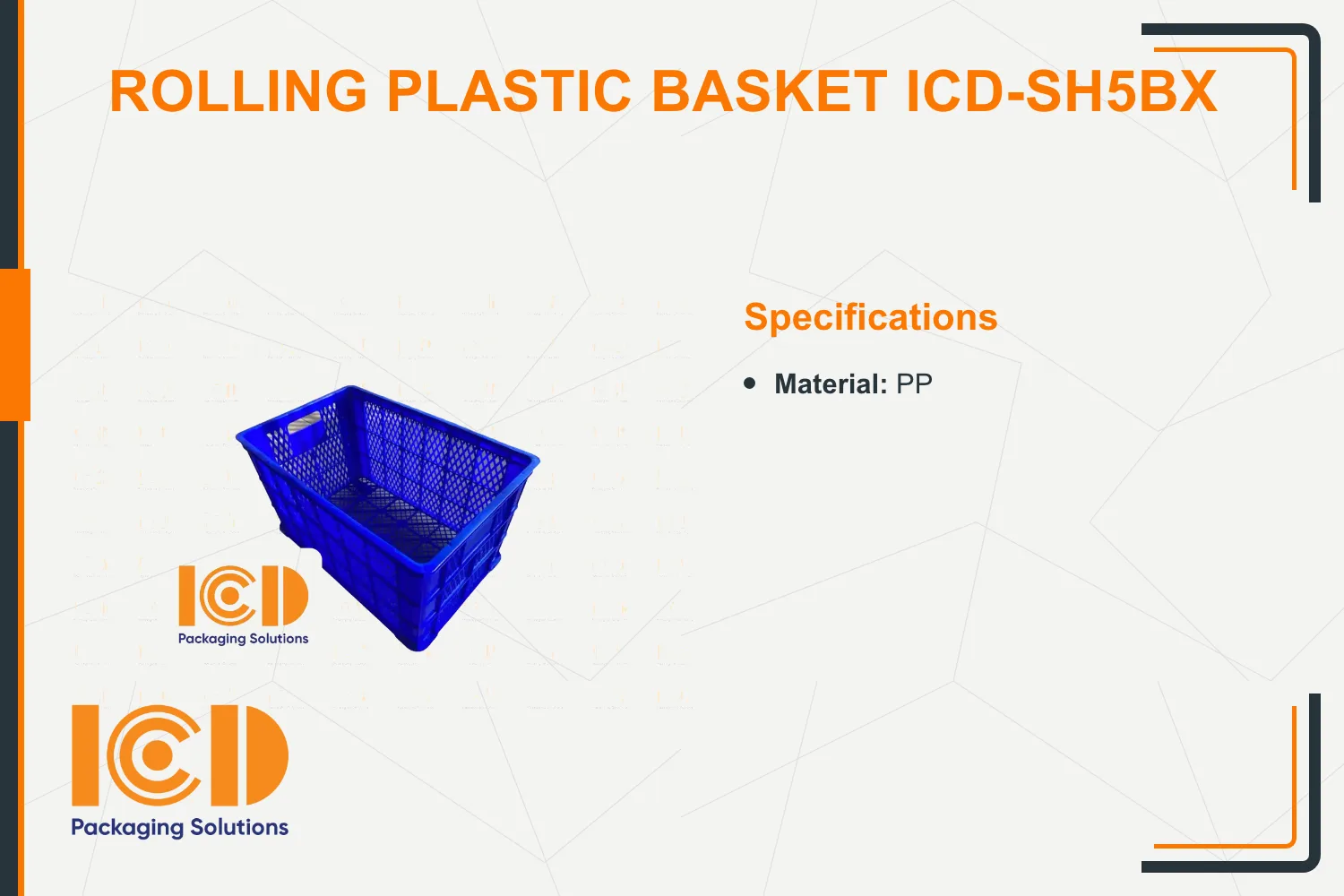Rolling Plastic Basket ICD-SH5BX