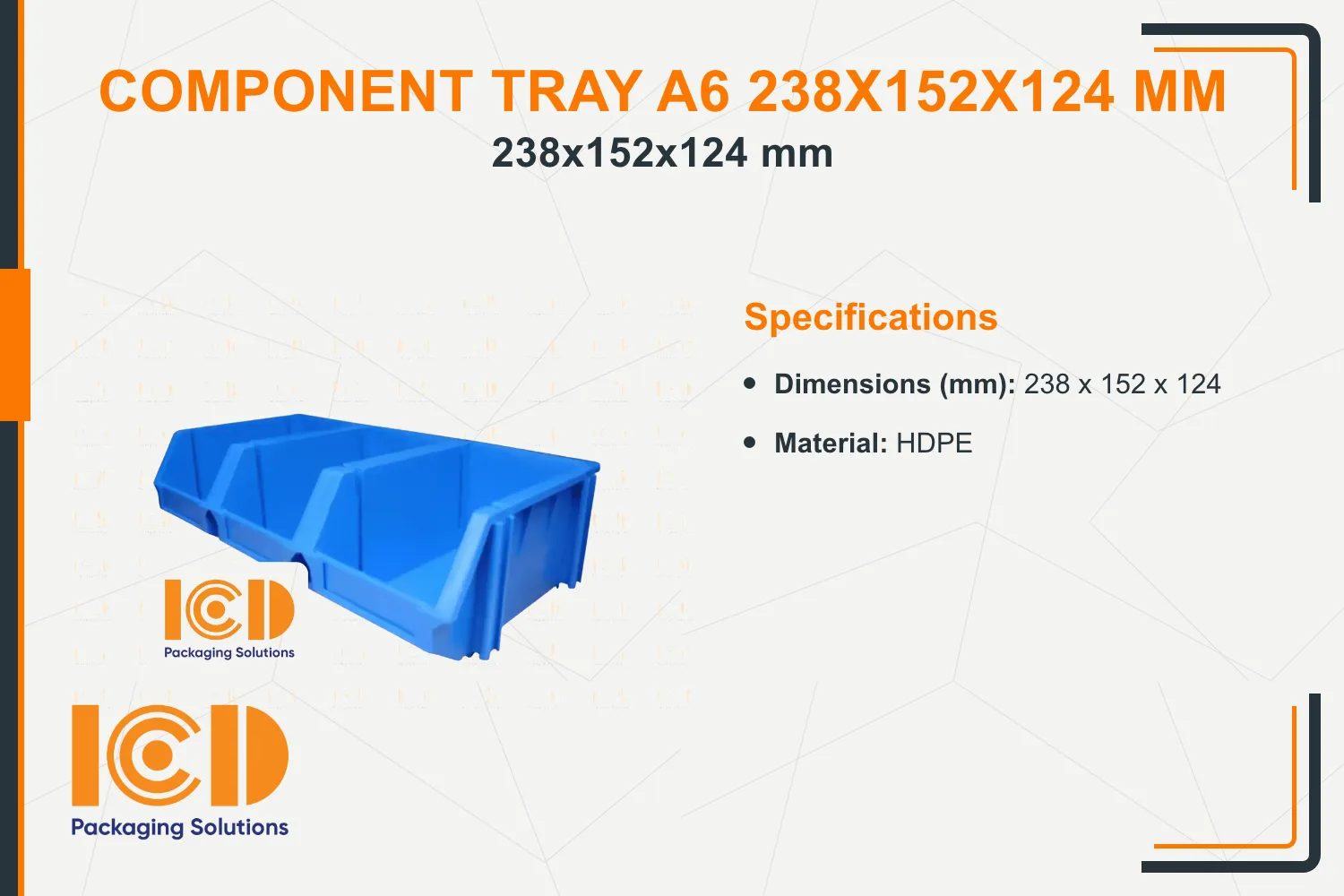Component Tray A6 238x152x124 mm