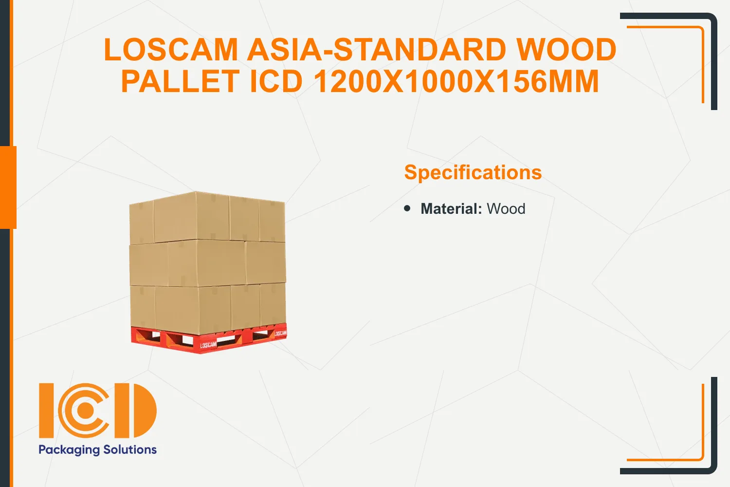 Loscam Asia-Standard Wood Pallet ICD 1200x1000x156mm