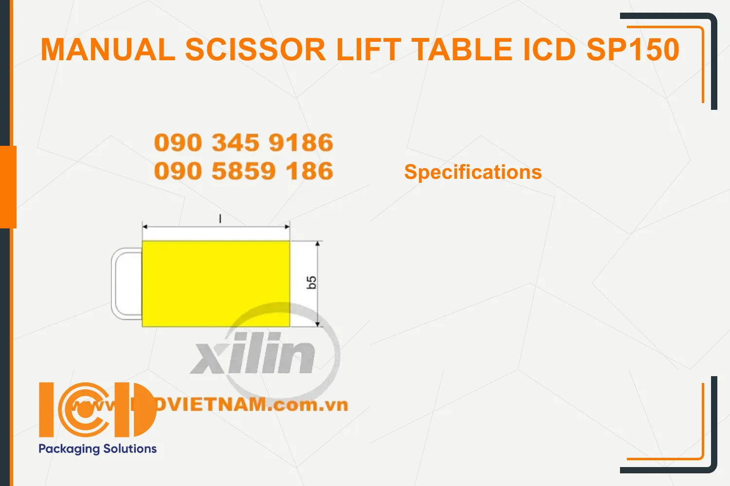 Manual Scissor Lift Table ICD SP150