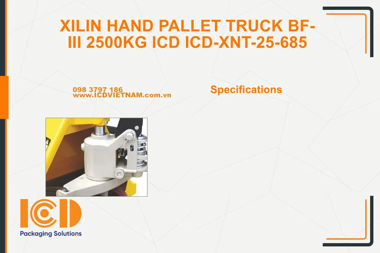 Xilin Hand Pallet Truck BF-III 2500kg ICD ICD-XNT-25-685