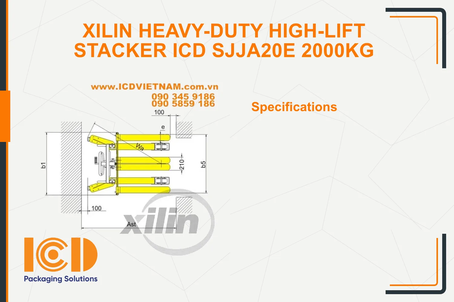 Xilin Heavy-Duty High-Lift Stacker ICD SJJA20E 2000kg