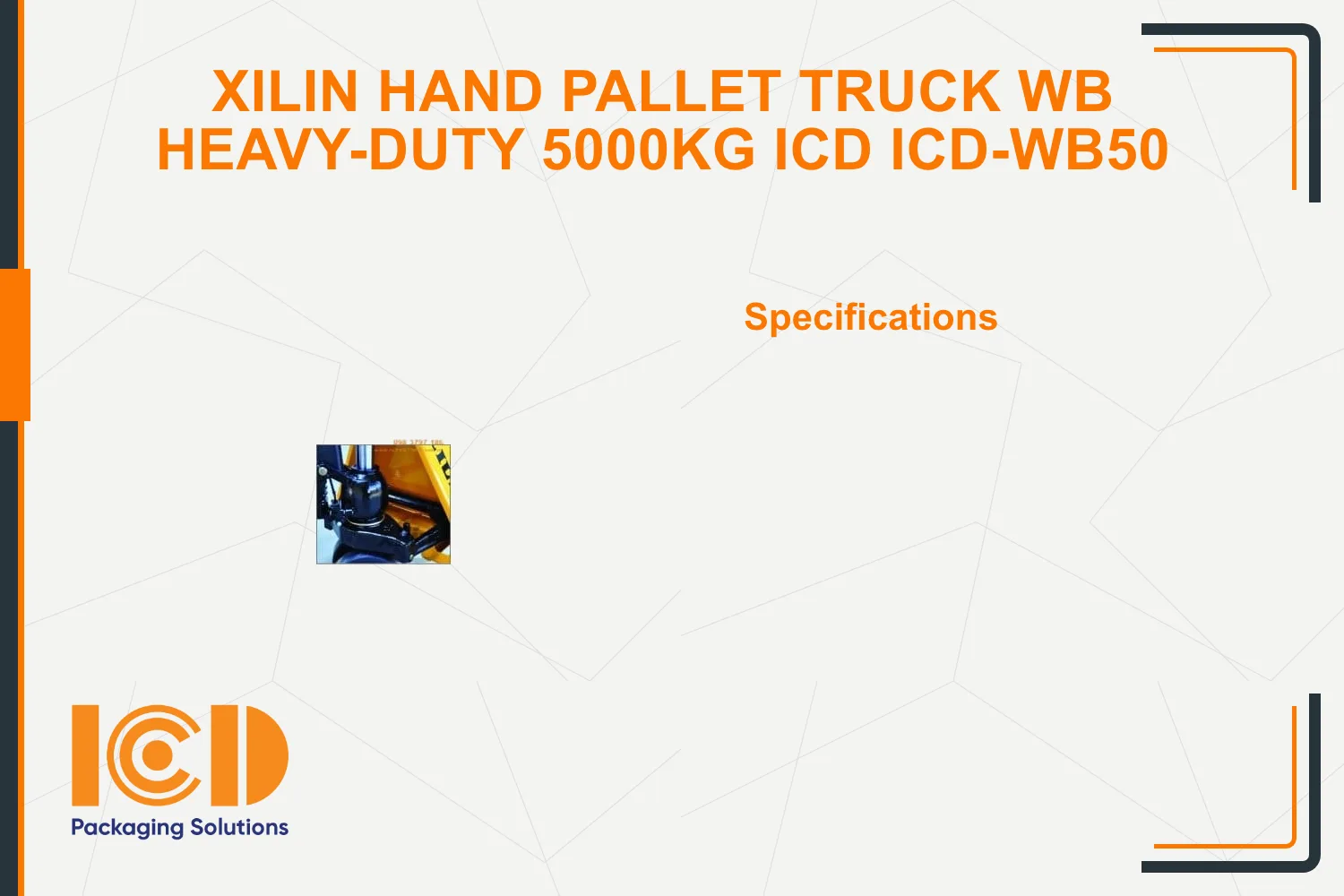 Xilin Hand Pallet Truck WB Heavy-Duty 5000kg ICD ICD-WB50